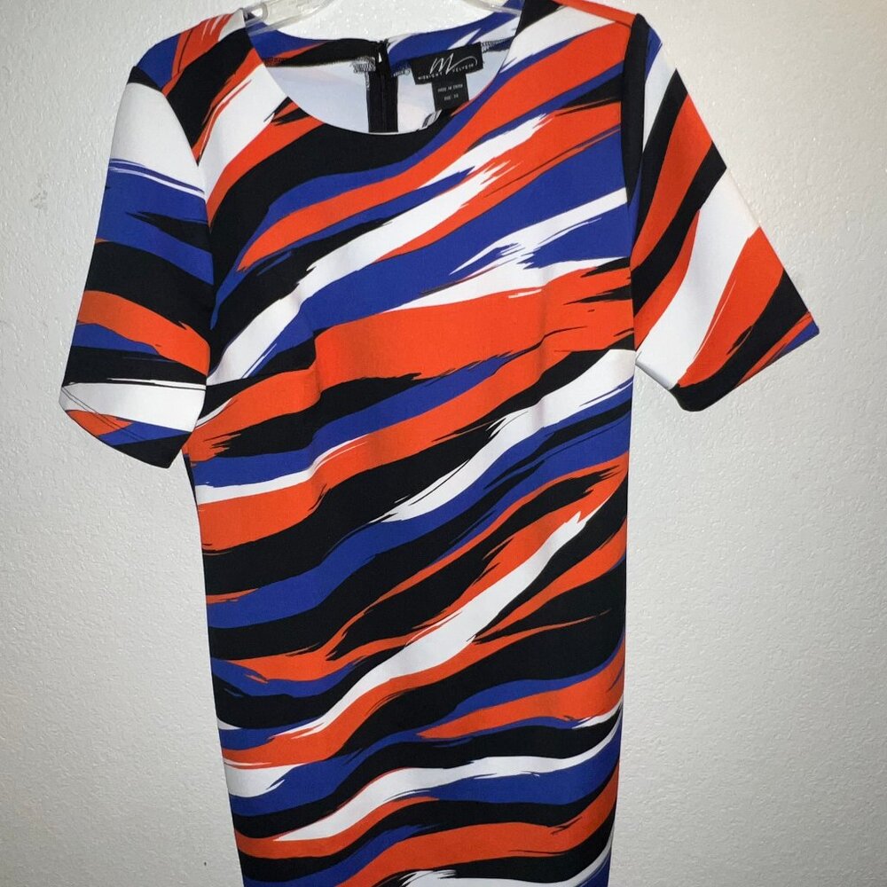 Midnight Velvet Size 14 Multicolored Sheath Dress